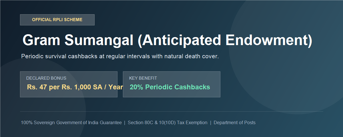 RPLI Gram Sumangal Anticipated Endowment Money Back Policy Features and Survival Benefits